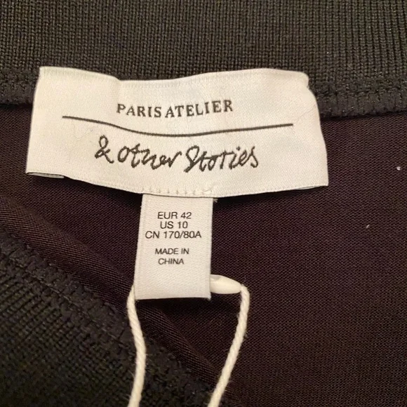 *NWT* & OTHER STORIES Paris Atelier Textured Fabric A line Skirt Sz 10 - Picture 3 of 5